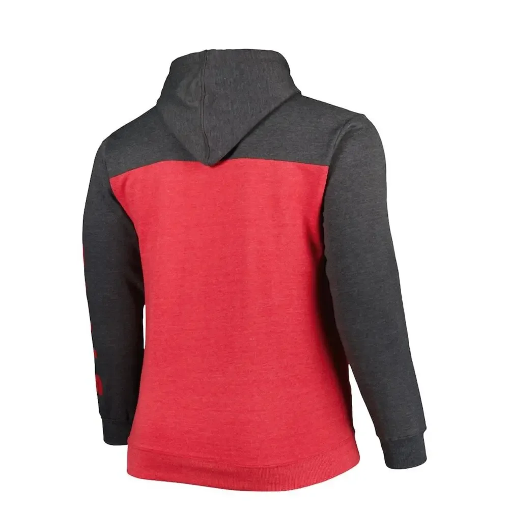 NWT Chicago Bulls Fanatics Big & Tall Full Zip Hoodie 2XLT Red Black NBA